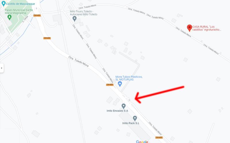 Rotonda de la CM-400 junto a Imto, punto de referencia para el acceso